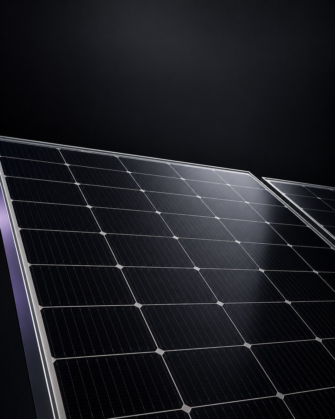 Módulos fotovoltaicos en primer plano